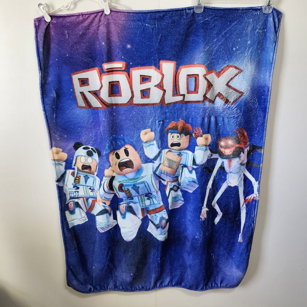 Roblox Space Alien Plush Throw Blanket 40x50 Fleece Soft Kids Gaming